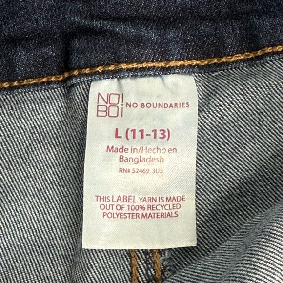 No Boundaries Blue Denim Overall with Adjustable Straps - Picture 7 of 9